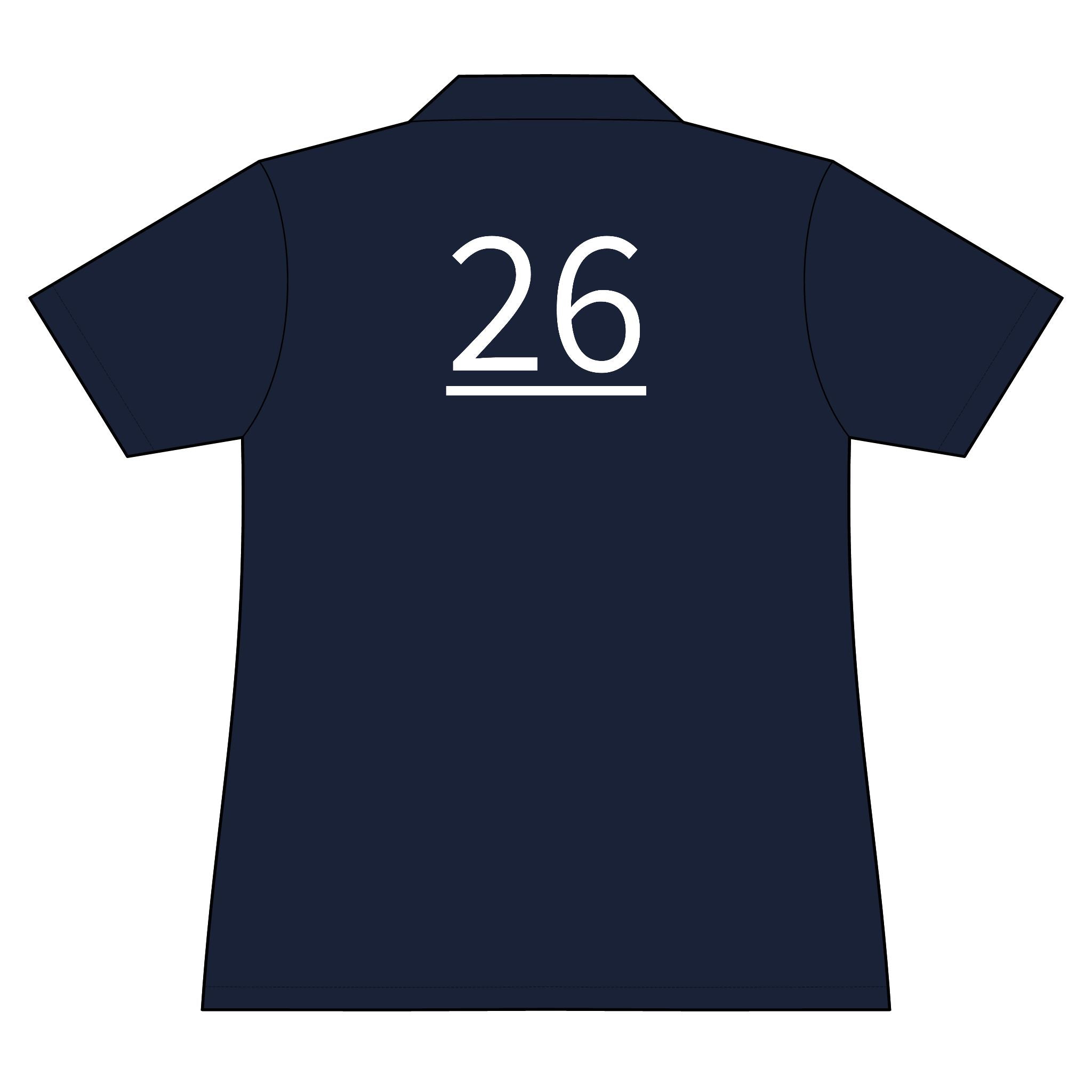 26th  Teammate: Team polo Shirt - Blue Ribbon - Daughter / Women's