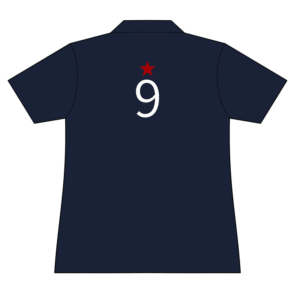 9*  I Miss You: Team polo Shirt - Blue Ribbon - Widow / Women's