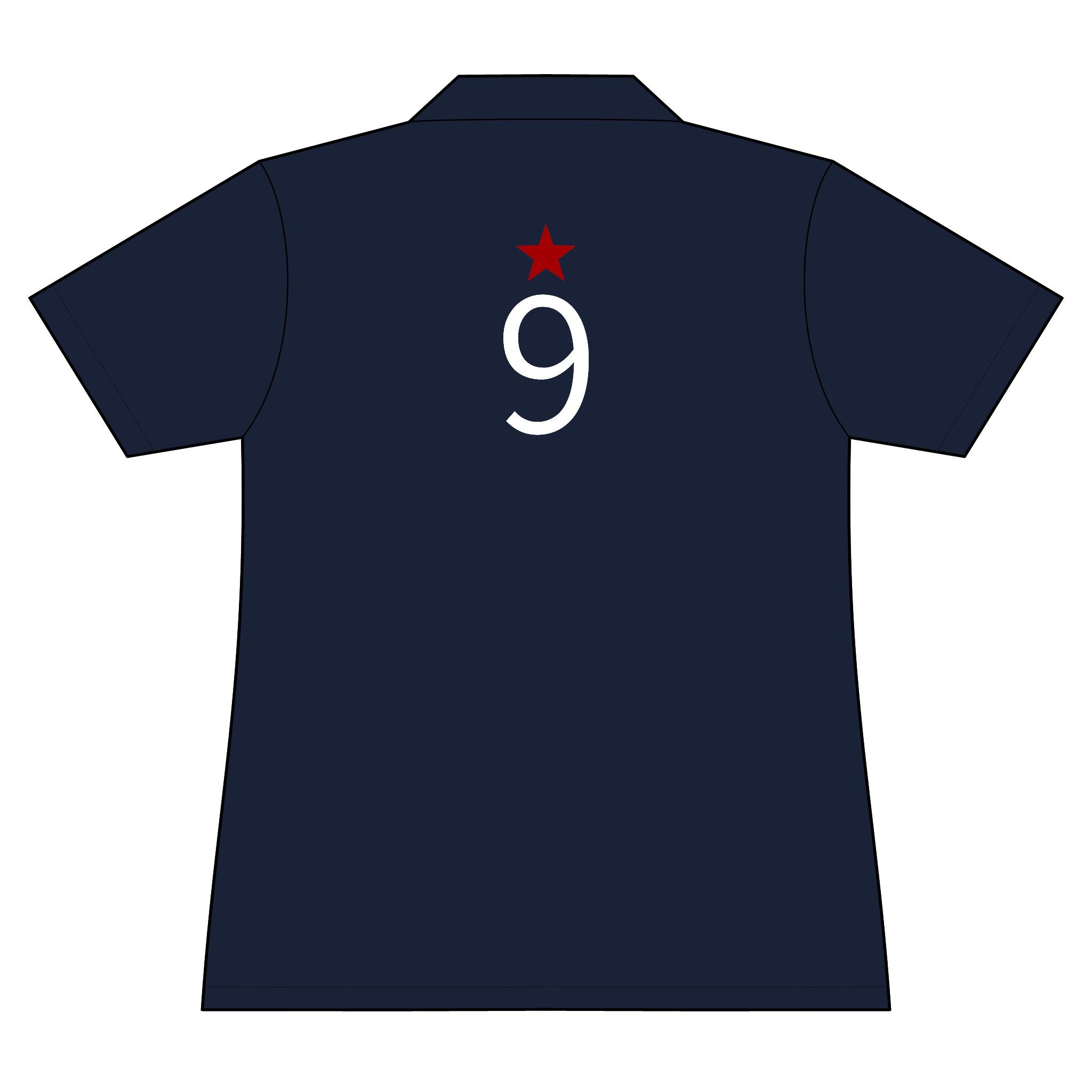 9*  I Miss You: Team polo Shirt - Blue Ribbon - Widow / Women's