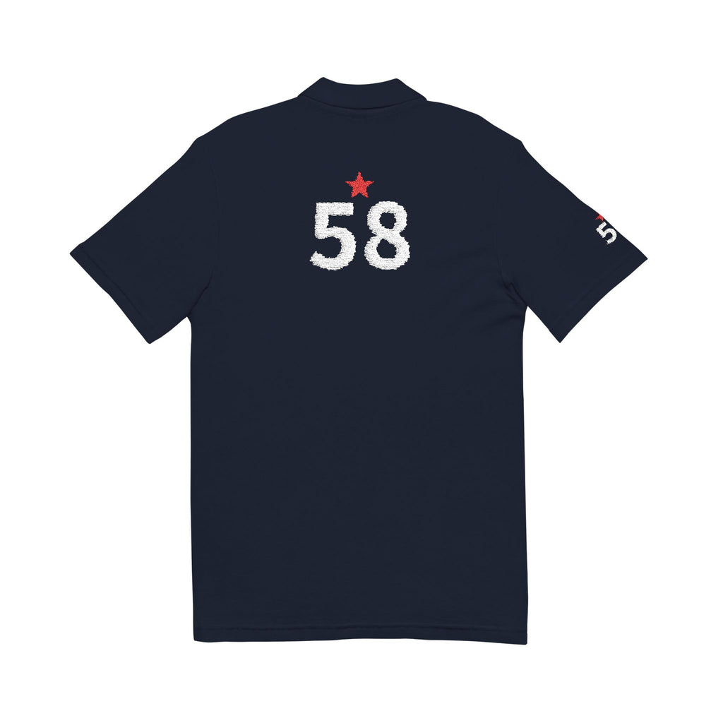 58*  I Miss You:  Team polo Shirt - Blue Ribbon - Widower / Men's