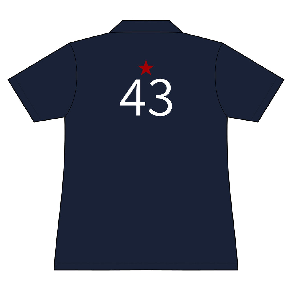 43*  I Miss You: Team polo Shirt - Blue Ribbon - Widow / Women's
