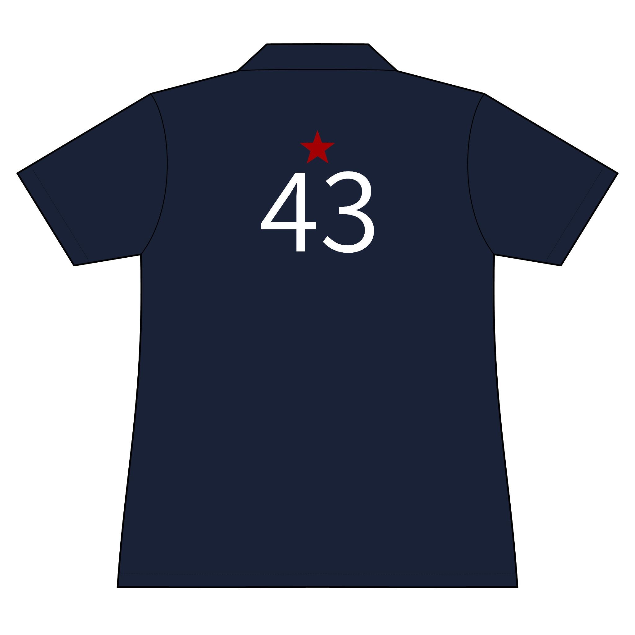 43*  I Miss You: Team polo Shirt - Blue Ribbon - Widow / Women's